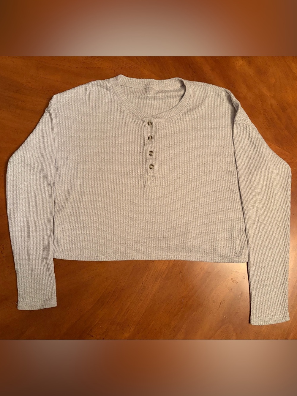 Gilly Hicks Hollister Waffle Cropped Long Sleeve